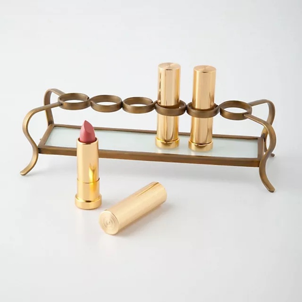 Anthropologie Vintage Brass Lipstick or Essential Oil Holder